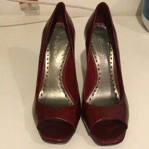 BCBGirls Red peep toe shoes